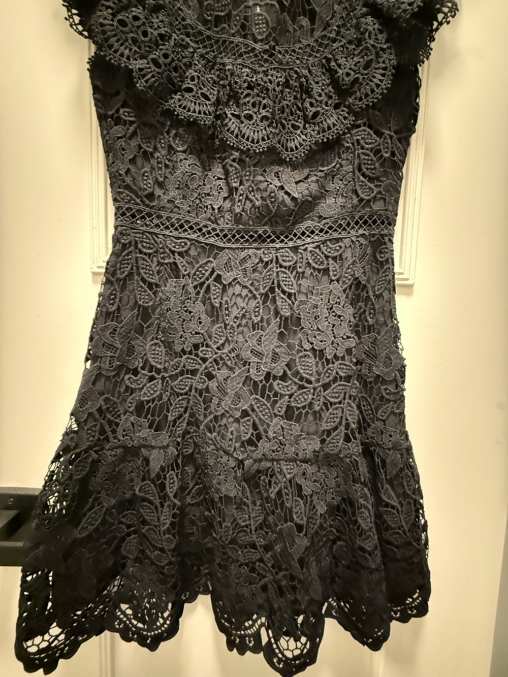 Adelyn Rae Black Lace Ruffle Dress - Picture 7 of 10